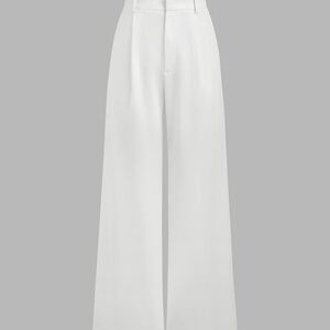 Elegant White Wide-Leg Pants